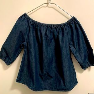 Off the shoulder chambray too